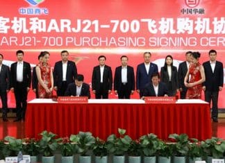 COMAC signs Purchase Agreement of 30 C919 aircraft and 20 ARJ21 aircraft with China Huarong Financial Leasing