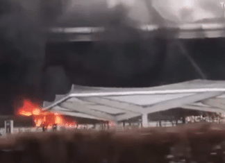 Flights at Stansted Airport have resumed after bus fire