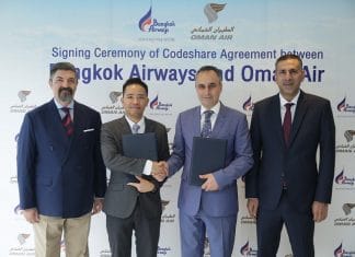 Oman Air announces new codeshare agreement with Bangkok Airways
