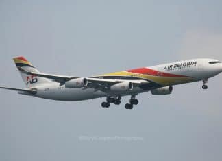 First Air Belgium commercial flight landed in Hong Kong