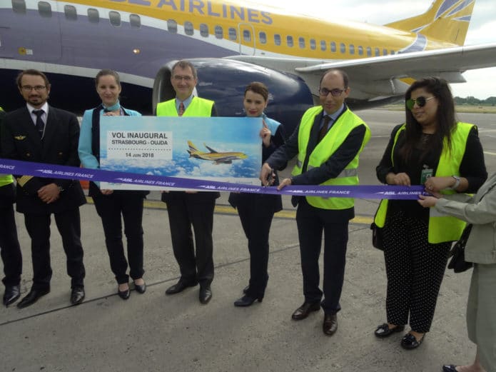 Inaugural flight Strasbourg – Oujda with ASL Airlines France