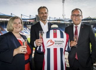 Brussels Airport new shirt sponsor of Football Club Willem II of Tilburg, The Netherlands