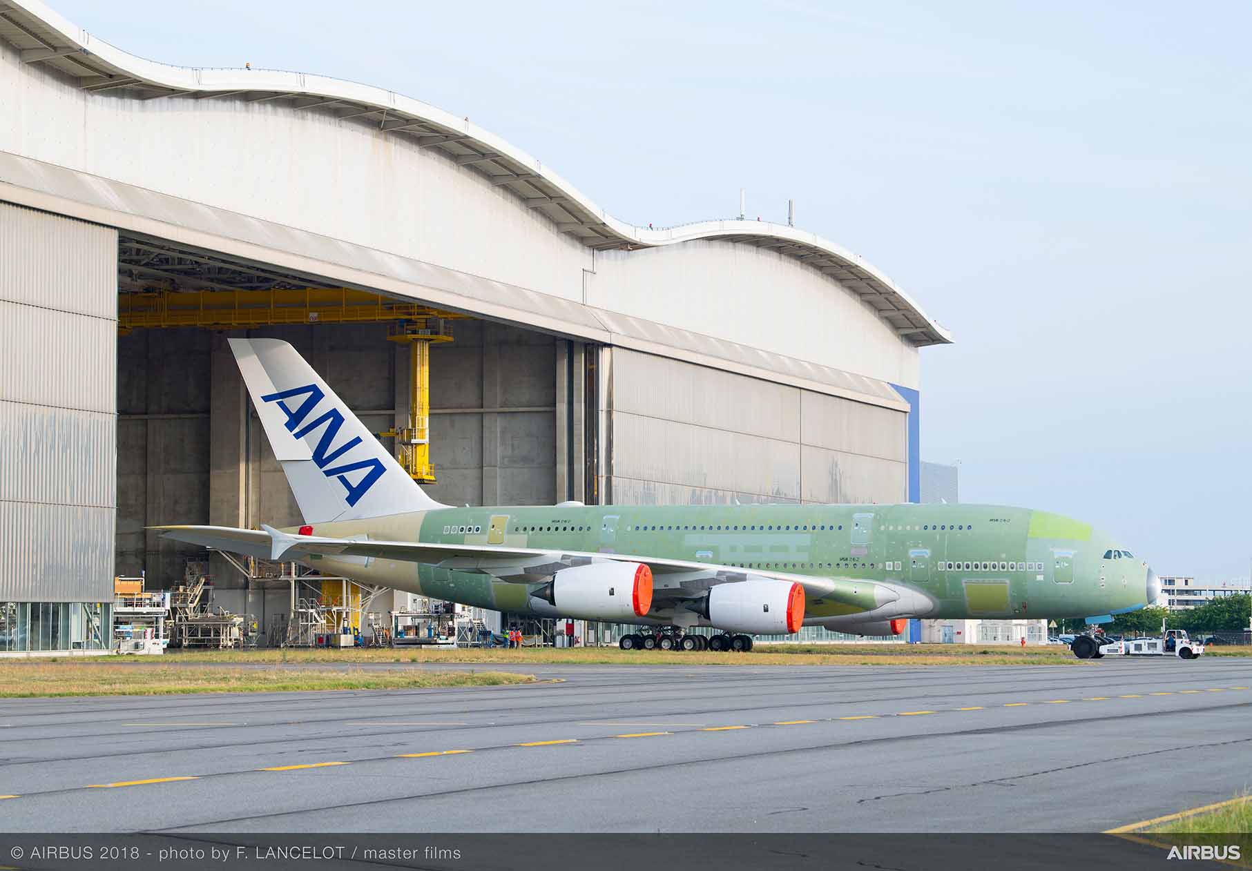 First ANA Airbus A380 rolls out of final assembly line in Toulouse