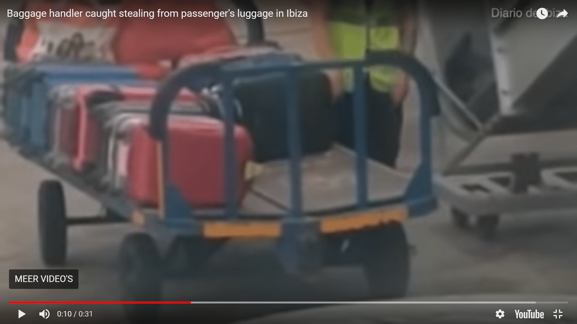 Baggage handler caught stealing from passenger's luggage in Ibiza ...
