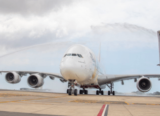 One-off Airbus A380 lands in Accra from Emirates