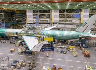 Boeing has brought together the major fuselage sections to form the first 777X and released this picture