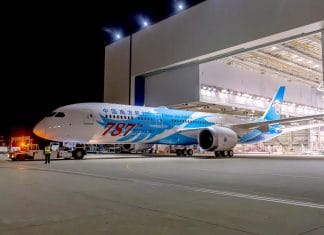 Boeing Delivers the 787th 787 Dreamliner to lessor AerCap for China Southern