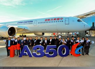 China Eastern Airlines takes delivery of its first Airbus A350-900