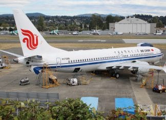 Boeing delivers first aeroplane from new 737 completion and delivery centre in Zhoushan, China