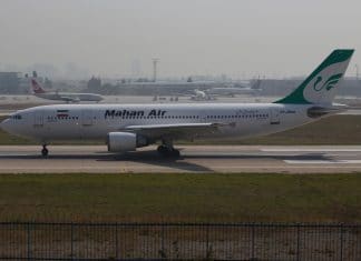 U.S. Air Force F-15 intercepts Mahan Air Airbus A310 over Syria