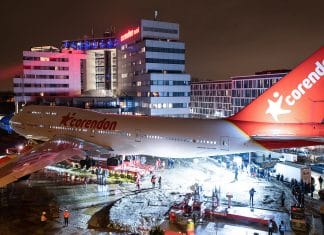 Corendon Boeing 747 has ‘landed’ in hotel garden
