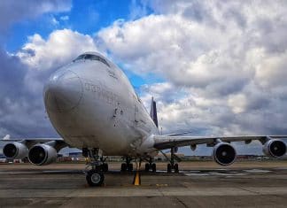 Stormy weather moves away two parked aircraft at Brussels Airport, a Bombardier CRJ-1000 damaged