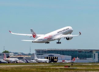 First Japan Airlines Airbus A350 XWB makes maiden flight