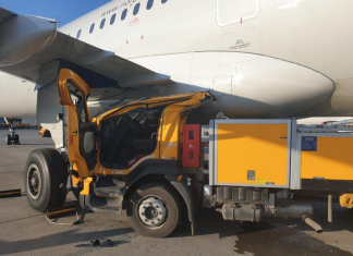 Volvo truck crashes into Nordwind Airlines Airbus A321 in Moscow Sheremetyevo