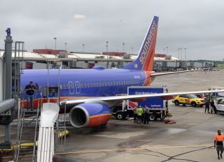 Catering truck hits Southwest Airlines Boeing 737, truck driver treated in hospital while flight is cancelled