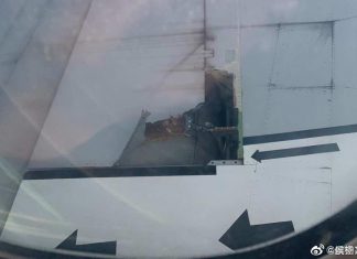 China Eastern Boeing 777-300ER loses piece of spoiler and adjacent panel on left wing; safely returns to New York’s JFK airport