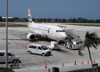 Smoke indication in cargo hold of Cayman Airways Boeing 737-300, diversion and emergency evacuation at Orlando Airport