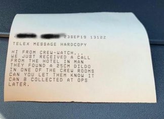 Naughty cockpit joke goes viral on social media and tabloid press