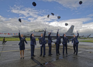 Ceremony of handing wings to new pilots of the Belgian Air Component