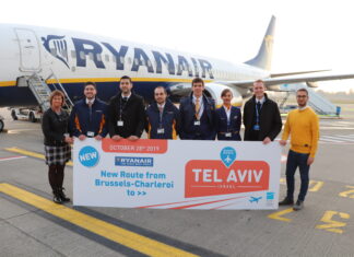 Ryanair launches new route from Brussels South Charleroi to Tel Aviv