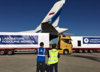 Volga-Dnepr Group aids emergency Ebola delivery in Kigali, Rwanda, for the Democratic Republic of Congo