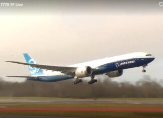 Boeing 777X takes off for first test flight