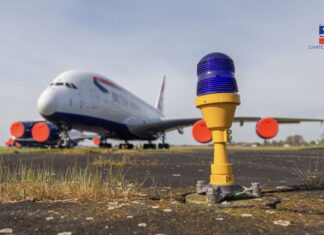 Drone footage of stored British Airways Airbus A380 fleet at Chateauroux Airport