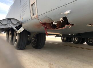 Spanish Air Force Airbus A400M suffers birdstrike while landing at Zaragoza Air Base