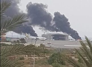 Rocket raid at Tripoli Mitiga airport, Lybia destroys a fuel depot and damages two Libyan Airlines Airbuses