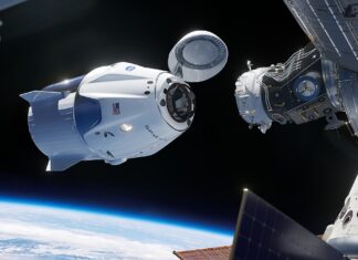 The two astronauts onboard the Crew Dragon successfully docked at the International Space Station