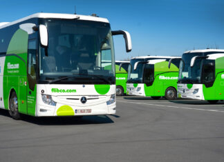 First non-stop bus shuttle between the city of Mons and Brussels South Charleroi airport (Belgium)