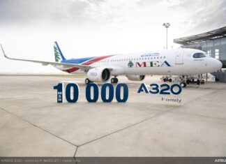 Airbus delivers A320 Family MSN10,000 to Middle East Airlines