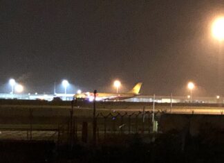 DHL Airbus A300-600 aborts take-off above V1 at Brussels Airport
