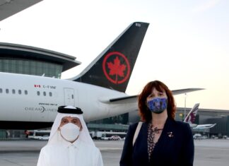Qatar Airways welcomes inaugural Air Canada flight from Toronto to Doha