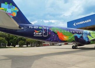 AkzoNobel gives South America’s most colourful aeroplane (an Azul Embraer E195 E2) its wings