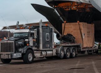 Antonov Airlines carries Covid-19 vaccine machinery from Germany to the USA on six flights
