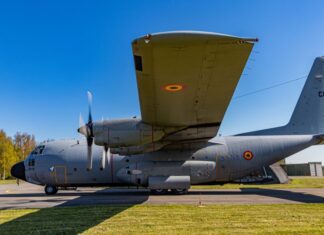 Final landing for CH-13, the oldest C-130 Hercules of the Belgian Air Force