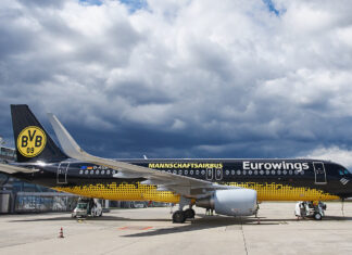 Dortmund becomes the official home airport of the „BVB Mannschafts-Airbus“