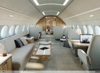 Airbus ACJ TwoTwenty showcases a novel approach to cabin design
