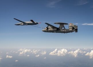 U.S. Navy and Boeing score another unmanned MQ-25 first with E-2D aircraft refuelling
