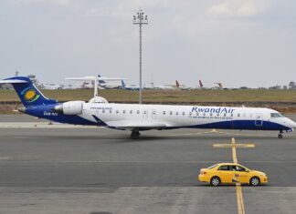 RwandAir aircraft skids off runway at Entebbe airport