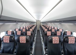 First Air France Airbus A320 refitted with Safran ECOS shelf bins