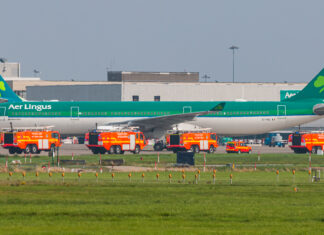 Engine problems for an Aer Lingus Airbus A330 at Dublin Airport