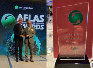 Brussels Airport wins the AFLAS award for “Best Airport in Europe”