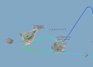 A Ryanair flight from Tenerife to Charleroi hit by volcanic ashes returns to departure airport