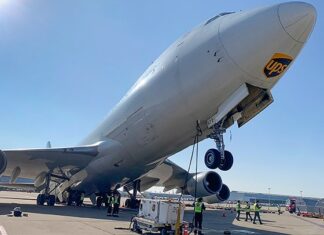 UPS Airlines Boeing 747-400F tail-tips at Seoul Incheon Airport
