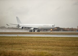 Legend Airlines Airbus A340 grounded in France amidst human trafficking suspicions