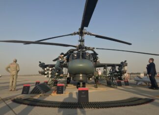 Rostec Ka-226 helicopter presented at the Dubai Airshow 2021