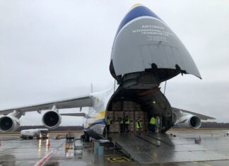Antonov An-124 brings 85 tonnes of COVID-19 test kits to Cologne-Bonn airport