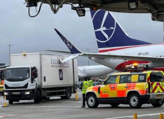 LOT Polish Airlines Boeing 737 MAX 8 gets damaged during turnaround at London Heathrow